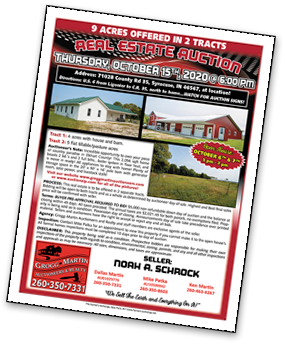 Thumbnail Image: Noah A. Schrock Real Estate Auction Flyer